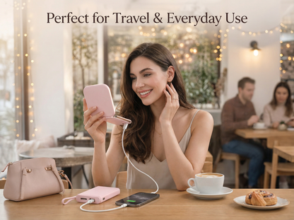 Miroir LED Portable avec Power Bank – Beauté et Recharge Partout